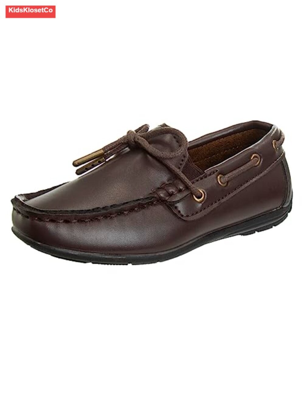 Kids Boys Loafers Mocc Shoes Slip On Boat Shoes Casual Dress Faux Leather
